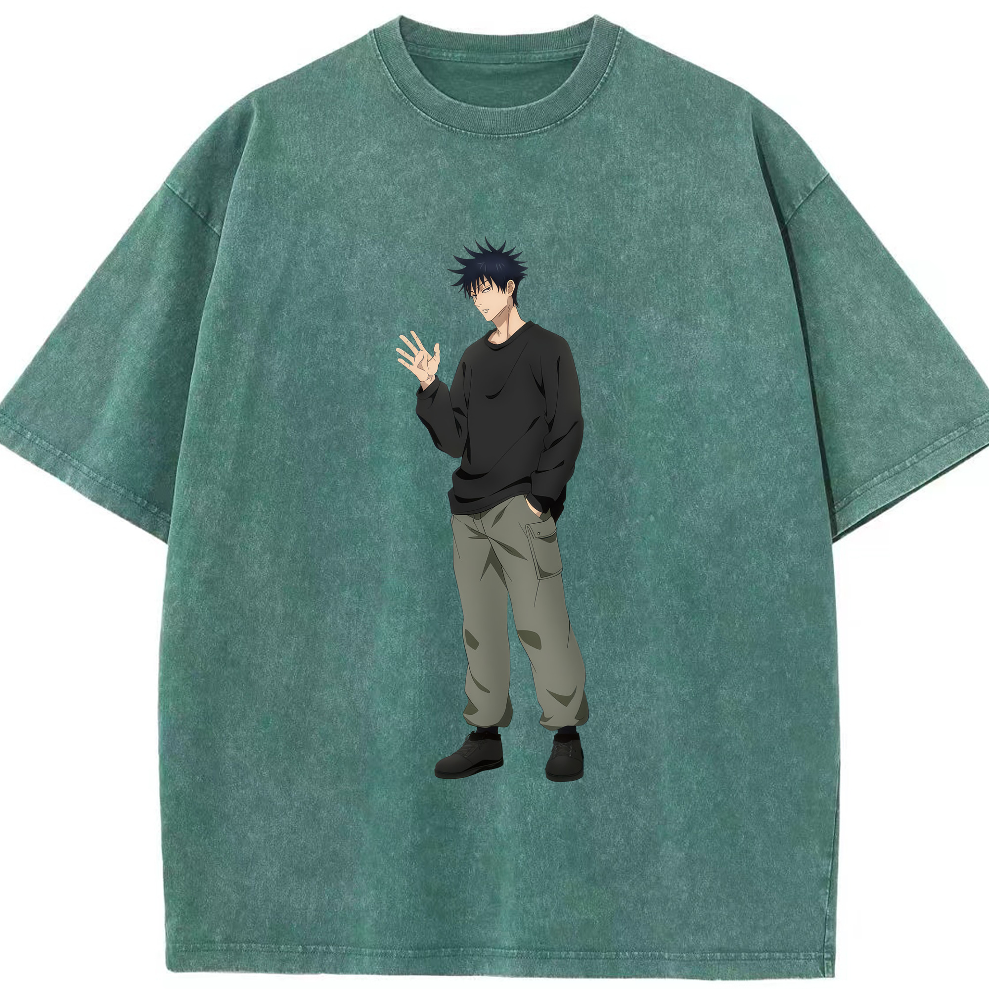 （画像用） 呪術廻戦 Jujutsu Kaisen 綿100% ヴィンテージ風 半袖Tシャツ（フロントプリント）